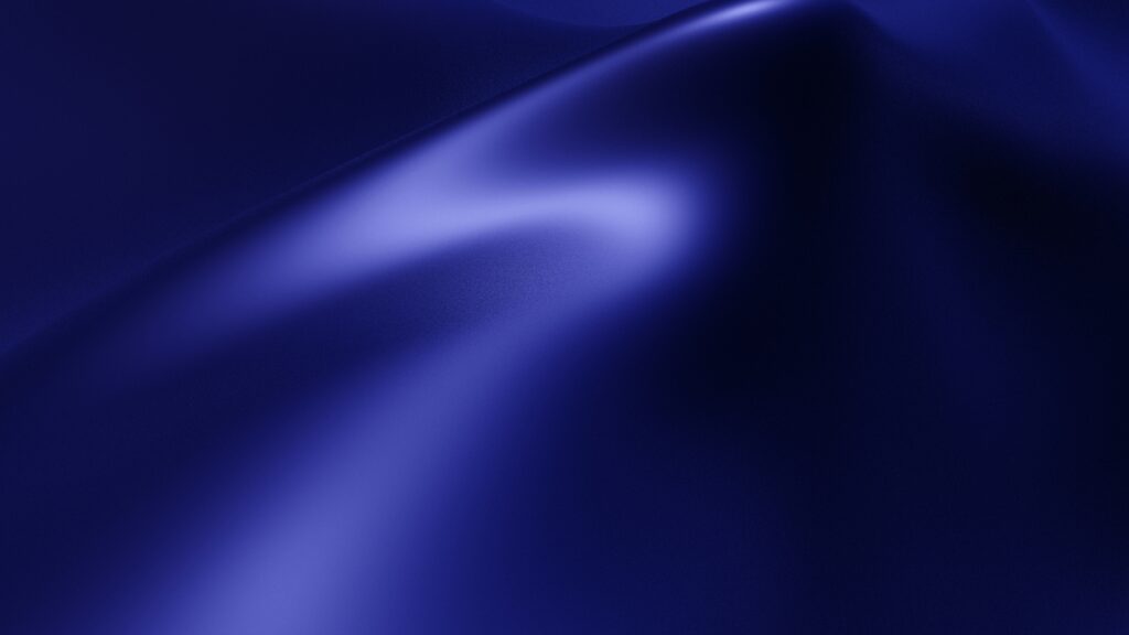 Abstraktes, glänzendes, dunkelblaues Material mit sanften Kurven